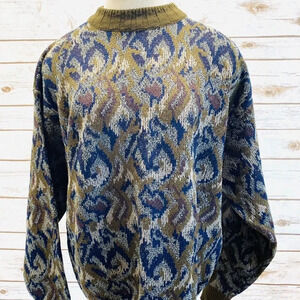 PACIFIC CLUB Men Long Sleeve Pull Over High-Neck Knit Sweater Top Size Large